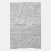 Ancient Sumerian Mesopotamian Muster Grau Geschirrtuch (Vertikal)