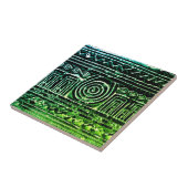 Ancient Sumerian Mesopotamian Muster Green Filter Fliese (Seite)