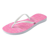 Ancient Sumerian Mesopotamian Muster Pink Badesandalen (Schrägansicht)