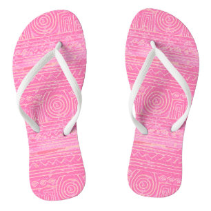 Ancient Sumerian Mesopotamian Muster Pink Badesandalen