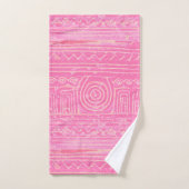 Ancient Sumerian Mesopotamian Muster Pink Badhandtuch Set (Handtuch)