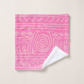Ancient Sumerian Mesopotamian Muster Pink Badhandtuch Set (Waschlappen)