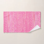 Ancient Sumerian Mesopotamian Muster Pink Badhandtuch Set (Handtuch)