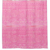Ancient Sumerian Mesopotamian Muster Pink Duschvorhang (Vorderseite)