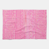Ancient Sumerian Mesopotamian Muster Pink Geschirrtuch (Horizontal)