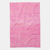 Ancient Sumerian Mesopotamian Muster Pink Geschirrtuch (Vertikal)