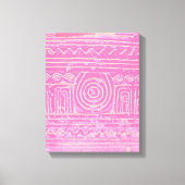 Ancient Sumerian Mesopotamian Muster Pink Leinwanddruck (Vorderseite)