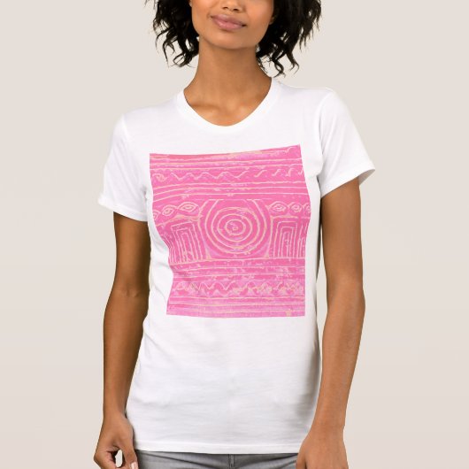 Ancient Sumerian Mesopotamian Muster Pink T-Shirt (Vorderseite)