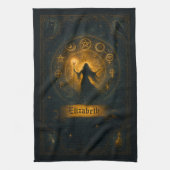 Ancient Symbols & Magical Sorceress Individuelle N Geschirrtuch (Vertikal)