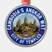 Ancient Temples of Cambodia – Angkor Wat Ornament Aus Metall (Vorne)