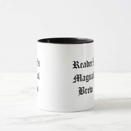 Ancient Text Black & White Reader Tasse (Zentrum)