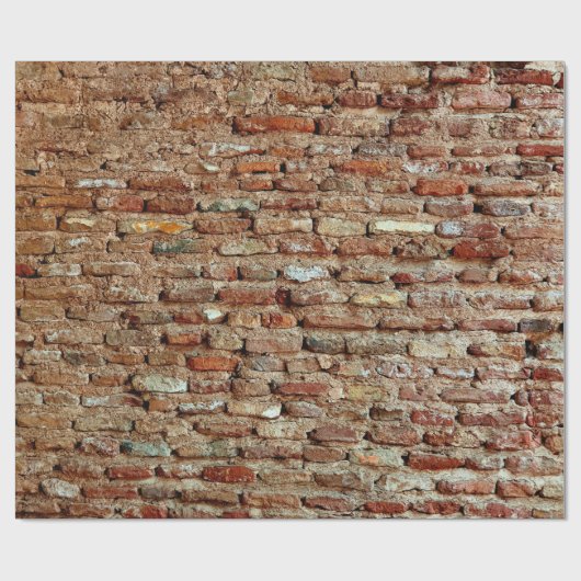 Ancient Textured Brick Wall Lal Killa indiziert Geschenkpapier (Flach)