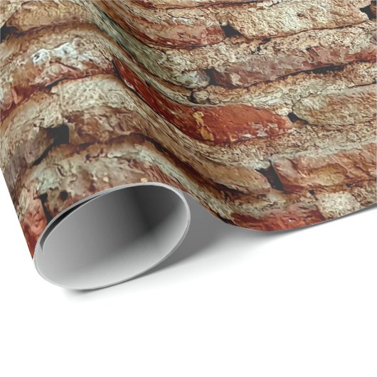 Ancient Textured Brick Wall Lal Killa indiziert Geschenkpapier (Rolleneckpunkt)