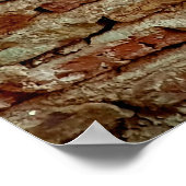 Ancient Textured Brick Wall Lal Killa indiziert Poster (Ecke)