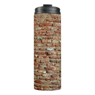 Ancient Textured Brick Wall Lal Killa indiziert Thermosbecher