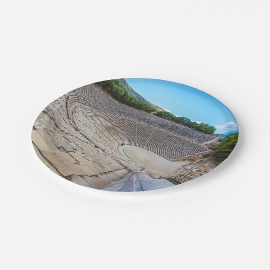 Ancient Theater Epidaurus Griechenland Teller (Schrägansicht)