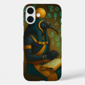 Ancient Thoth Sacred Script Aquamarin Gold Case-Mate iPhone Hülle (Rückseite)