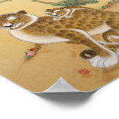 Ancient Tiger family and birds Poster (Ecke)