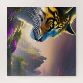 Ancient Tiger Surveys Königreich, Purple Flowers Puzzle (Horizontal)