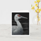 "Ancient Traveller" - Sandhill Crane Card Karte (Gelbe Blume)