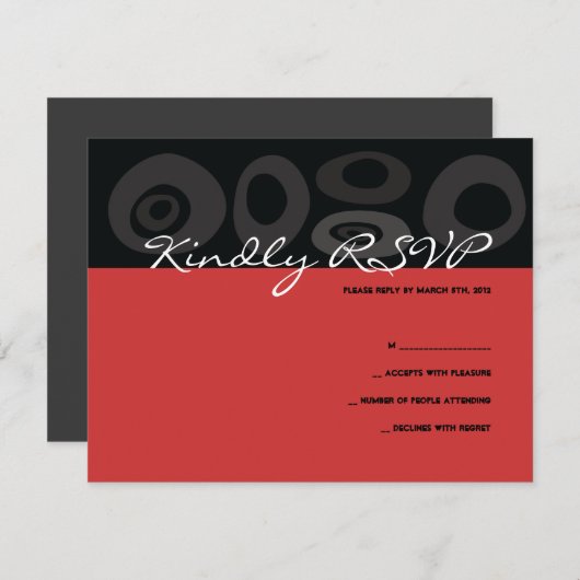 ANCIENT TREE Bar Bat Mitzvah Repcard2 RSVP Karte (Vorne/Hinten)