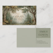 Ancient Tree Forest Archway Rustic Landscape Visitenkarte