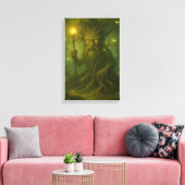 Ancient Tree Guardian mit leuchtenden Augen und Pe Leinwanddruck (Insitu (Wohnzimmer))