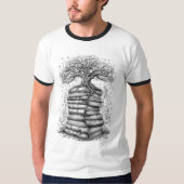 Ancient Tree of Knowledge Ink Graphic T-Shirt (Vorderseite)