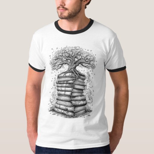 Ancient Tree of Knowledge Ink Graphic T-Shirt (Vorderseite)