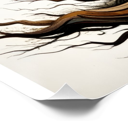 Ancient Twisted Tree Poster (Ecke)