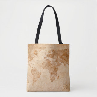 Ancient vintage world map illustrationmap, world,  tasche