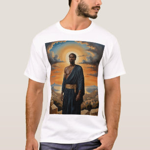 Ancient Warrior Sunlit T - Shirt Mythic Hero Desig