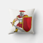 Ancient warrior with sword and shield in helmet an kissen (Rückseite)