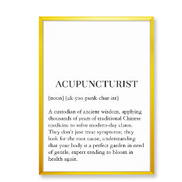 Ancient Wisdom Acupuncture Wall Art Wall Chart Poster