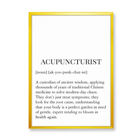 Ancient Wisdom Acupuncture Wall Art Wall Chart Poster