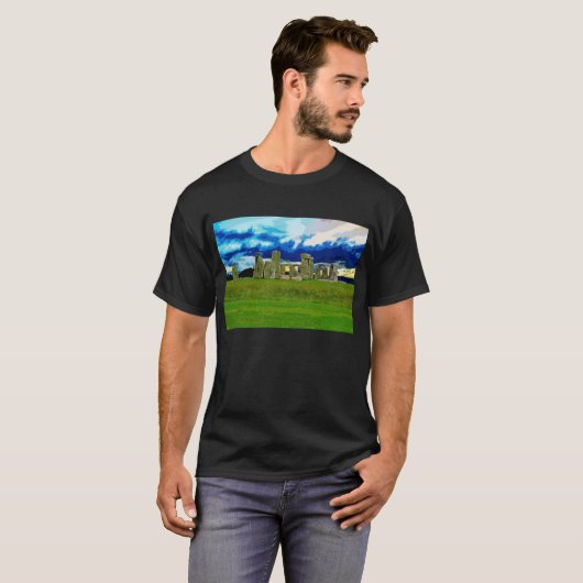 Ancient Wonder Architecture Stonehenge England T-Shirt (Vorne ganz)