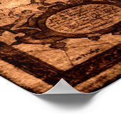 Ancient World Traveller - Map & Compass Rose Poster (Ecke)