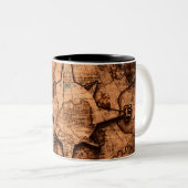 Ancient World Traveller - Map & Compass Rose Zweifarbige Tasse (VorderseiteRechts)