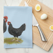 Ancona Chickens Geschirrtuch (Viertel Falte)