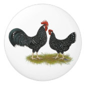 Ancona Chickens Keramikknauf (Vorderseite)