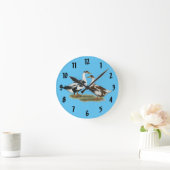Ancona-Entenpaar Runde Wanduhr (Zuhause)