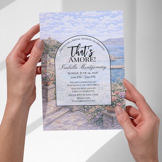 Ancona Italian Themed Bridal Shower Einladung