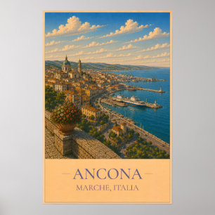 Ancona, Italien – Vintage-Reiseposter Poster