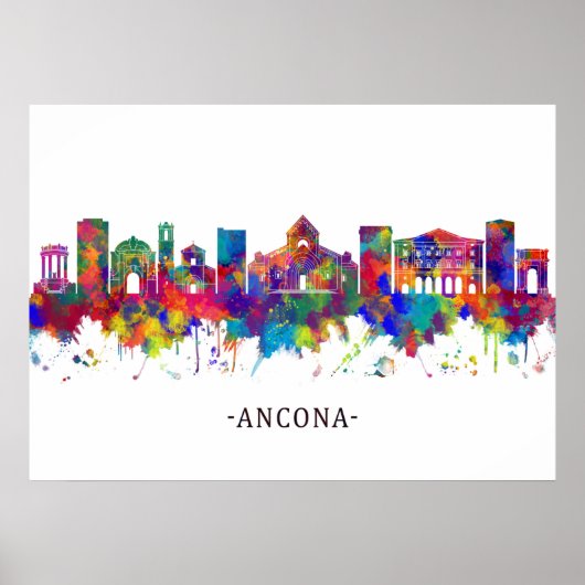 Ancona Italy Skyline Poster (Vorne)