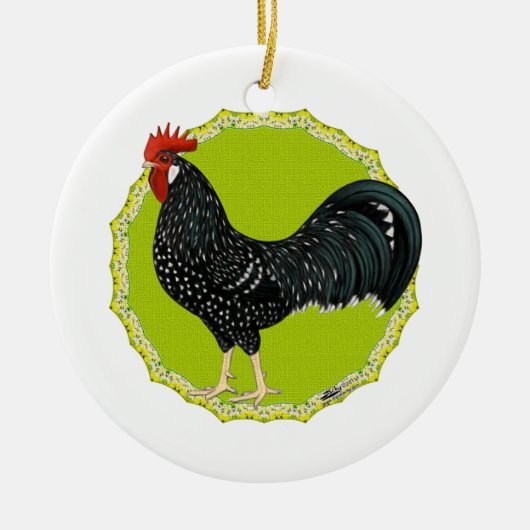 Ancona Rooster Keramik Ornament (Vorne)