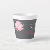 And Chill, Lotus Flower, Relaxation Gift for Her Milchtasse (Vorderseite)