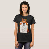 and Cute Teddy Bear with Glasses holding an Eye Ch T-Shirt (Vorne ganz)