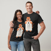 and Cute Tiger with Glasses holding an Eye Chart   T-Shirt (Unisex)