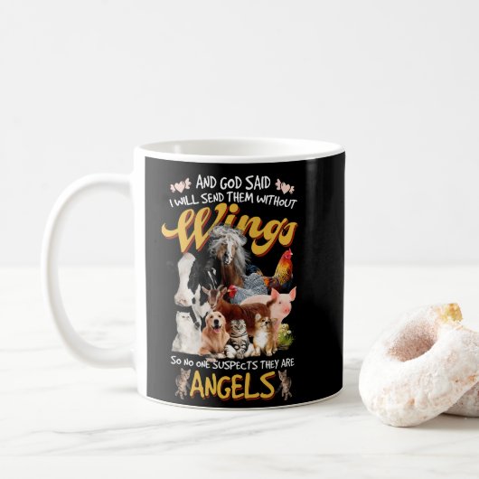 And God Said I Will Send Them Without Wings Kaffeetasse (Mit Donut)
