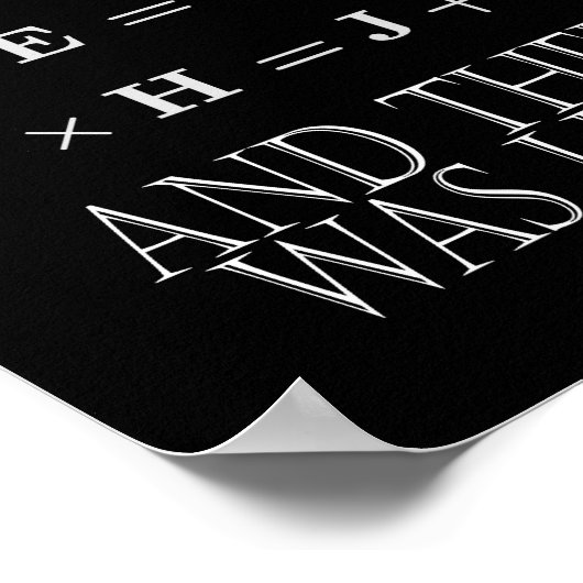 And God Said Maxwell Equation Poster (Ecke)